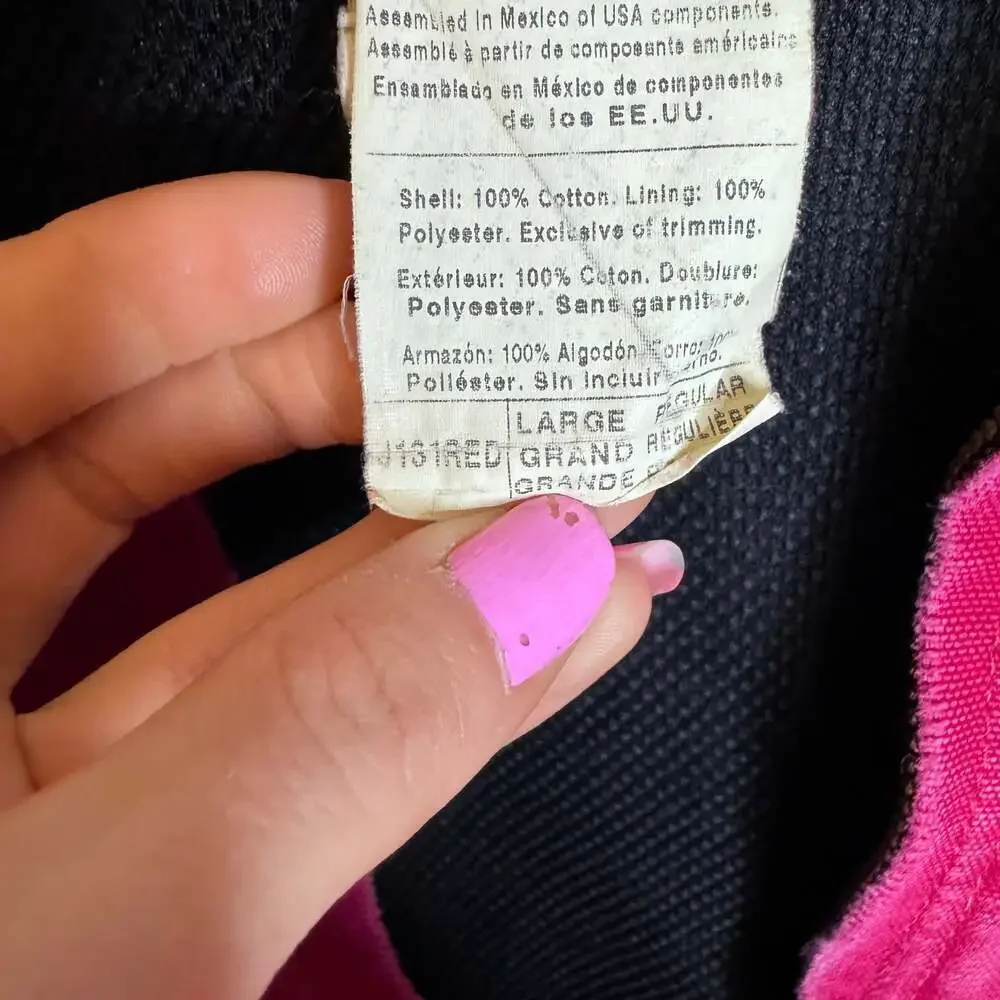 Vintage Y2K Carhartt red active hooded work wear jacket